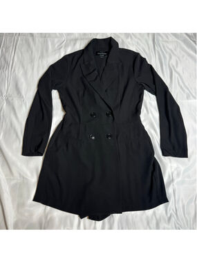 Women's Haute Monde Black Blazer Romper Size S